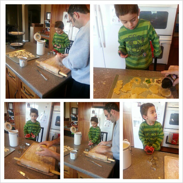 Baking cookies with Daddy - from Instagram