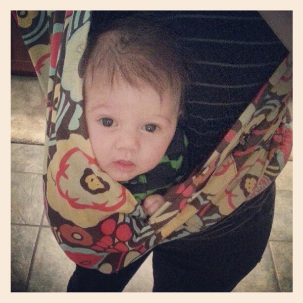 Just hanging out #babywearing